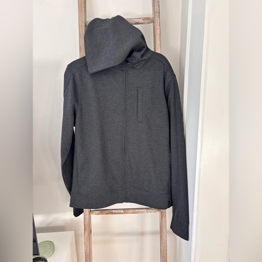 Perry Ellis Charcoal Zip-Up Sweater